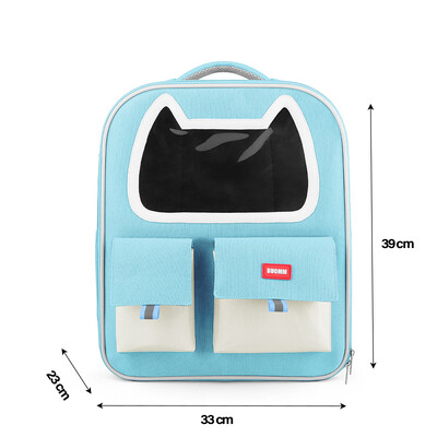 Mažų naminių gyvūnėlių kuprinė, minkšta permatoma, judanti langų kuprinė, kvėpuojantis krepšys, skirtas kačių šunų nešynėms ir kelionių produktams