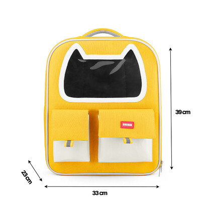 Mažų naminių gyvūnėlių kuprinė, minkšta permatoma, judanti langų kuprinė, kvėpuojantis krepšys, skirtas kačių šunų nešynėms ir kelionių produktams