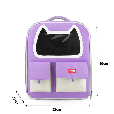 Mažų naminių gyvūnėlių kuprinė, minkšta permatoma, judanti langų kuprinė, kvėpuojantis krepšys, skirtas kačių šunų nešynėms ir kelionių produktams