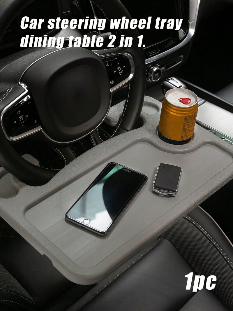 Nešiojamas universalus gėrimų laikiklis su daugiafunkciniu staliniu staliniu nešiojamuoju kompiuteriu Valgyti darbo krepšelis Gėrimų kavos laikiklis Automobilio vairas