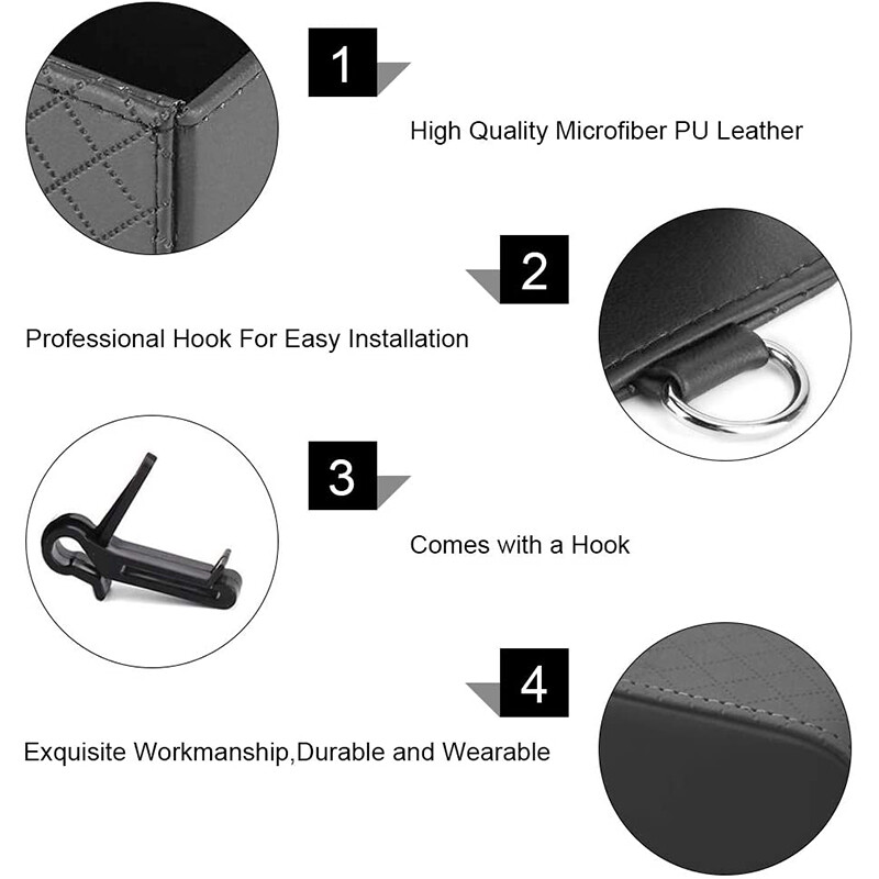 Auto hoiukott Õhutusventiil Armatuurlaud Rippuv PU-nahast organiseerimiskarp Prillid Telefonihoidik Panipaik Auto interjööri tarvikud