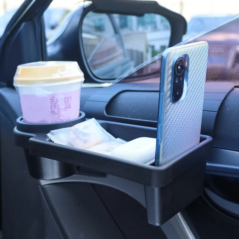 Külgukse aknaga telefoni pesa rippuv korraldaja koos topsihoidjaga Auto külgukse hoiukast Multifunktsionaalne autokast Auto lisatarvikud
