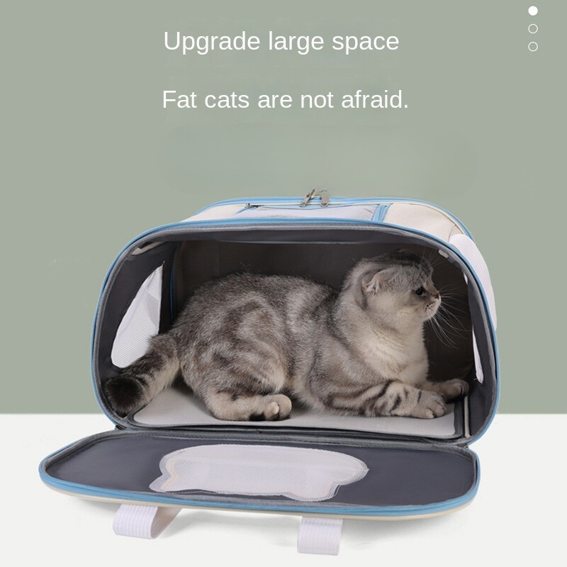 Prozračna torba za vanjsko nošenje velikog kapaciteta, sklopiva lagana torba za mačke i pse preko tijela
