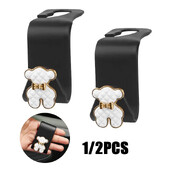 Mieli automobilio sėdynės atlošo kabliukai deimantiniai kamelijos gėlės dekoro animaciniai meškiukai automobilio salono laikymo kabliukas rankinės pakabinamas laikiklis kabliukas