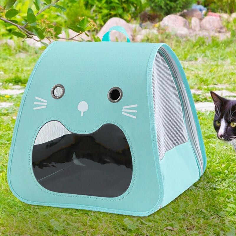 Kačių kuprinės nešiklis Minkštas kačių nešiklio krepšys Nešiojamas besišypsantis veidas, sulankstomas naminių gyvūnėlių nešiojimo krepšys Kačių reikmenys naminių gyvūnėlių kelioninis krepšys, skirtas