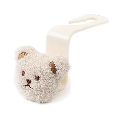 Kūrybinė automobilio sėdynės atlošas Mielas pliušinis meškiuko lėlės kablys automobilio viduje su dekoratyviniu plastikiniu pakabuku apdailos laikymo kabliu