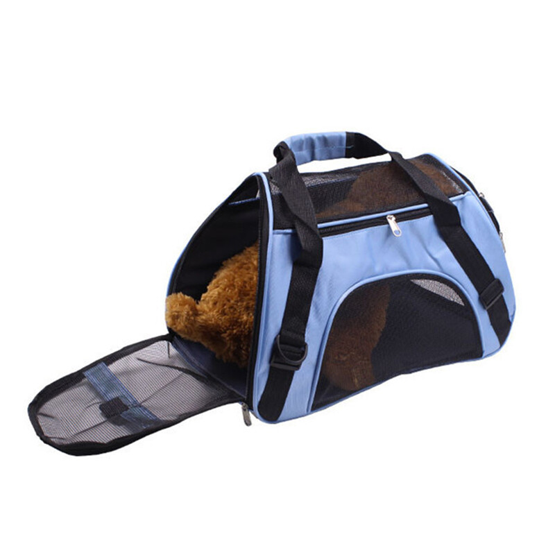 Nešiojamas naminių gyvūnėlių vystyklų krepšys kačių nešyklėms, kvėpuojantis tinklinis audinys, didelės talpos kelioninė lauko rankinė, skirta kačių šuniukui meškiukui čihuahua
