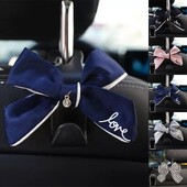 Kuka za autosjedalicu Crtani slatki luk Sigurnosne kuke za sjedalo Držač Torba Unutrašnja vješalica za glavu automobila Organizator za dodatnu opremu U7E1