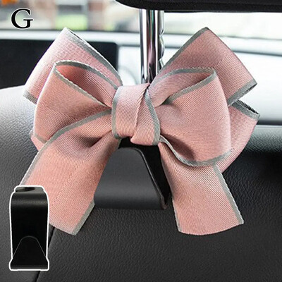 Kuka za autosjedalicu Crtani slatki luk Sigurnosne kuke za sjedalo Držač Torba Unutrašnja vješalica za glavu automobila Organizator za dodatnu opremu U7E1