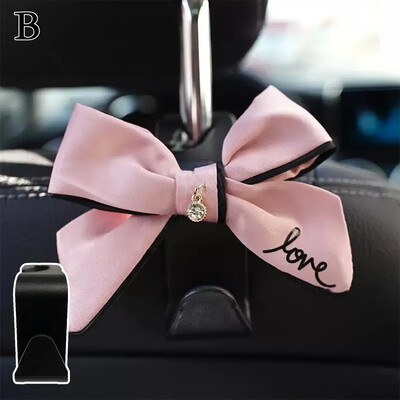 Kuka za autosjedalicu Crtani slatki luk Sigurnosne kuke za sjedalo Držač Torba Unutrašnja vješalica za glavu automobila Organizator za dodatnu opremu U7E1