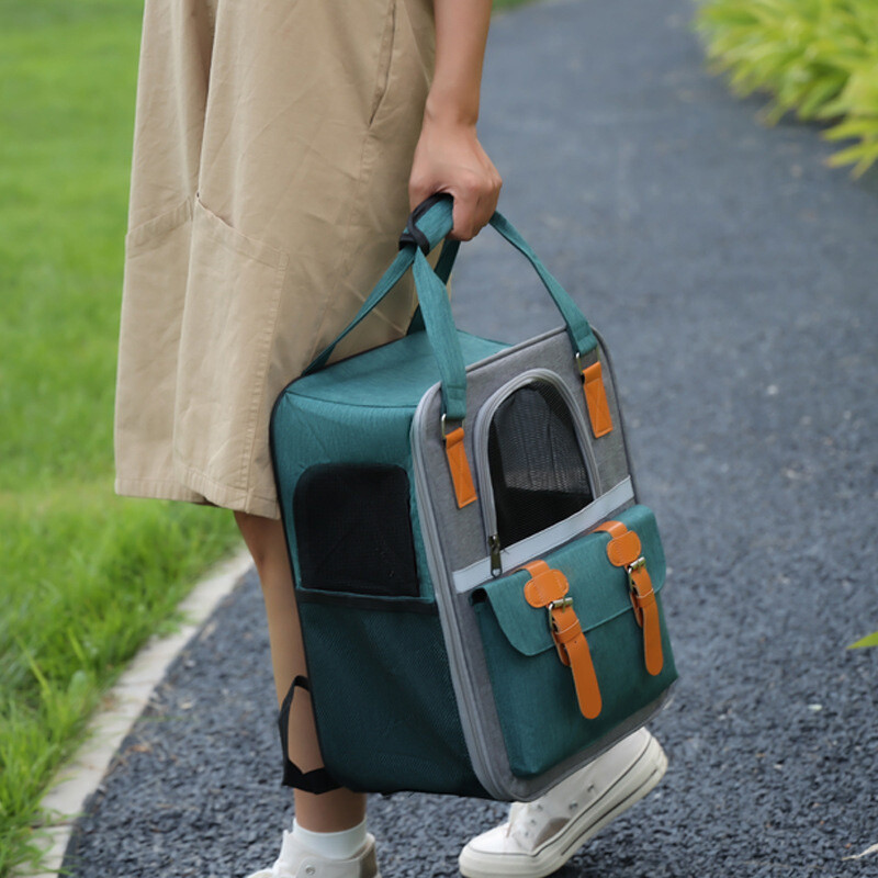 Vandeniui atspari naminių gyvūnėlių nešyklių kuprinė sulankstoma didelės talpos kačių krepšys, kvėpuojantis reguliuojamas lauko kelionių naminių gyvūnėlių nešiojimo rankinė