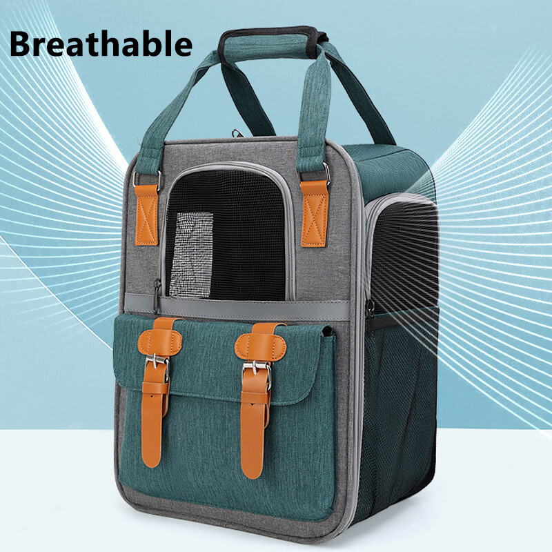 Vandeniui atspari naminių gyvūnėlių nešyklių kuprinė sulankstoma didelės talpos kačių krepšys, kvėpuojantis reguliuojamas lauko kelionių naminių gyvūnėlių nešiojimo rankinė
