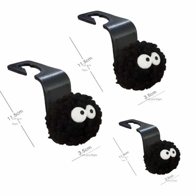 Cute Little Coal Ball Automašīnas sēdekļa atzveltne Āķis Glabāšana Automašīnas galvas balsts Organizators Pārtikas soma Rokassomiņa Automašīnas apdare Apģērbu pakaramais