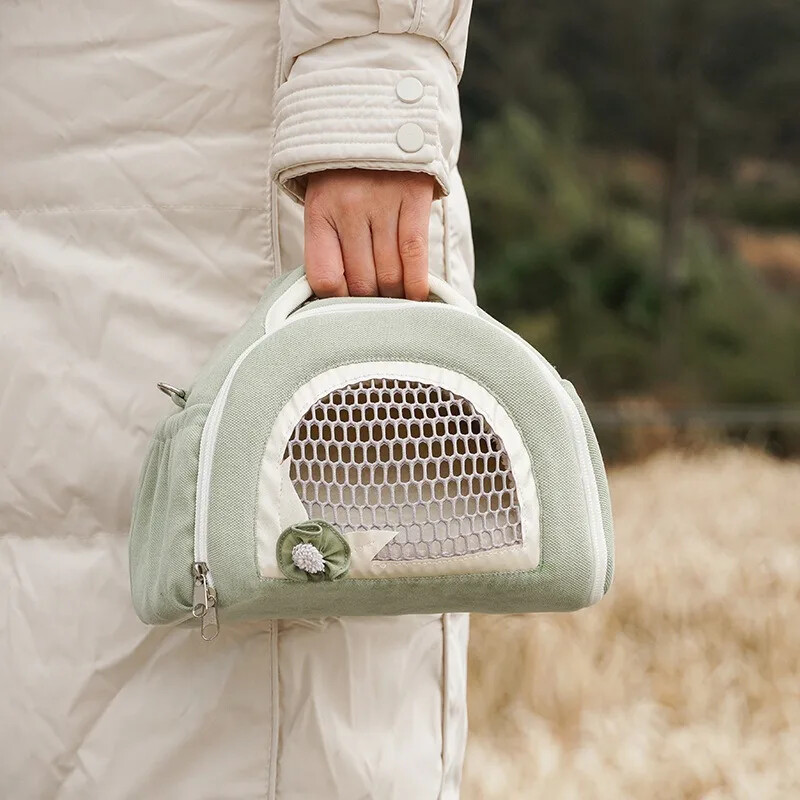 Kvėpuojantis naminių gyvūnėlių krepšys Mažas naminių gyvūnėlių nešiojimo krepšys Kvėpuojantis Patogus naminių gyvūnėlių kelionių krepšys, skirtas žiurkėnui jūrų kiaulytės triušiui ežiukui