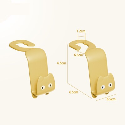 2vnt Animacinių filmų kabliukas Kūrybiškas automobilio sėdynės kablys Kabliukas Organizatoriaus stovas Krepšiai Drabužių raktai Įvairūs segtukai Automobilio interjero priedai