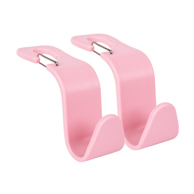 Automobilinės sėdynės galvos atramos kablys su metaliniu skląsčiu laikymo kabykla rankinei, piniginei, paltai