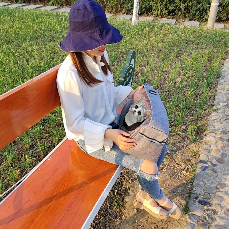 Nešiojamas naminių gyvūnėlių vežėjas, kvėpuojantis tinklinis kačių šunų krepšys, kelioninis kačių šunų aksesuaras Madingi lauko transportas t