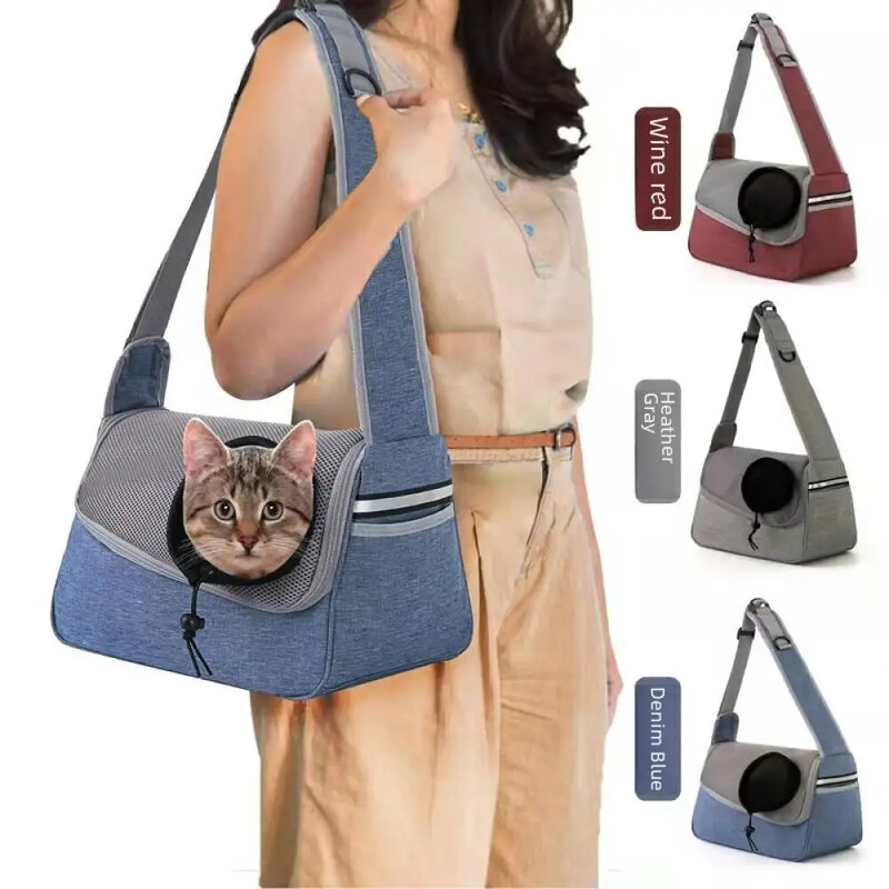 Nešiojamas naminių gyvūnėlių vežėjas, kvėpuojantis tinklinis kačių šunų krepšys, kelioninis kačių šunų aksesuaras Madingi lauko transportas t