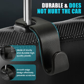 1vnt Automobilio galvos atramų kabliai Kabykla krepšiams Sėdynės atlošo Tvarkyklės laikiklio spaustukai Auto Tvirtinimo Kabliukai Automobilio laikymo salono priedai