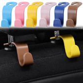 Universāls daudzkrāsains automašīnas sēdekļa atzveltnes āķis Pārnēsājama automašīnas soma Maks Auduma Uzglabāšanas Pakaramais Turētājs Auto Interjera Apdares Vairumtirdzniecība