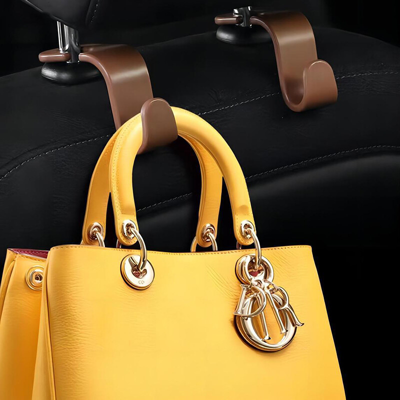 Universāls daudzkrāsains automašīnas sēdekļa atzveltnes āķis Pārnēsājama automašīnas soma Maks Auduma Uzglabāšanas Pakaramais Turētājs Auto Interjera Apdares Vairumtirdzniecība