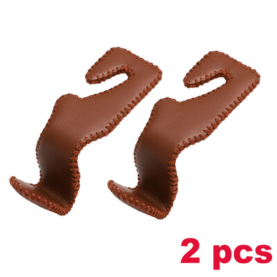 2/4 vnt. odiniai kabliukai automobilio sėdynės galvos atramos kablys automatinės sėdynės atlošas.