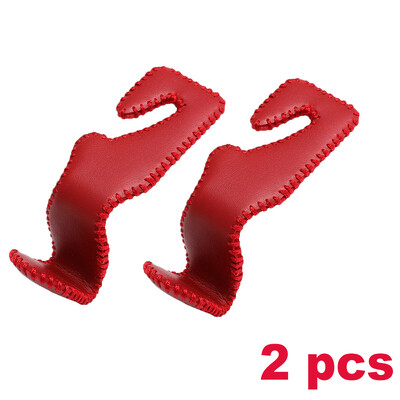 2/4 vnt. odiniai kabliukai automobilio sėdynės galvos atramos kablys automatinės sėdynės atlošas.