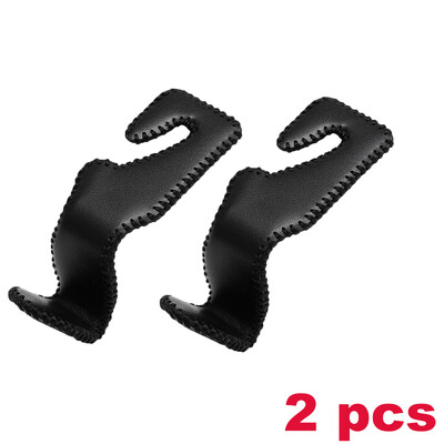 2/4 vnt. odiniai kabliukai automobilio sėdynės galvos atramos kablys automatinės sėdynės atlošas.