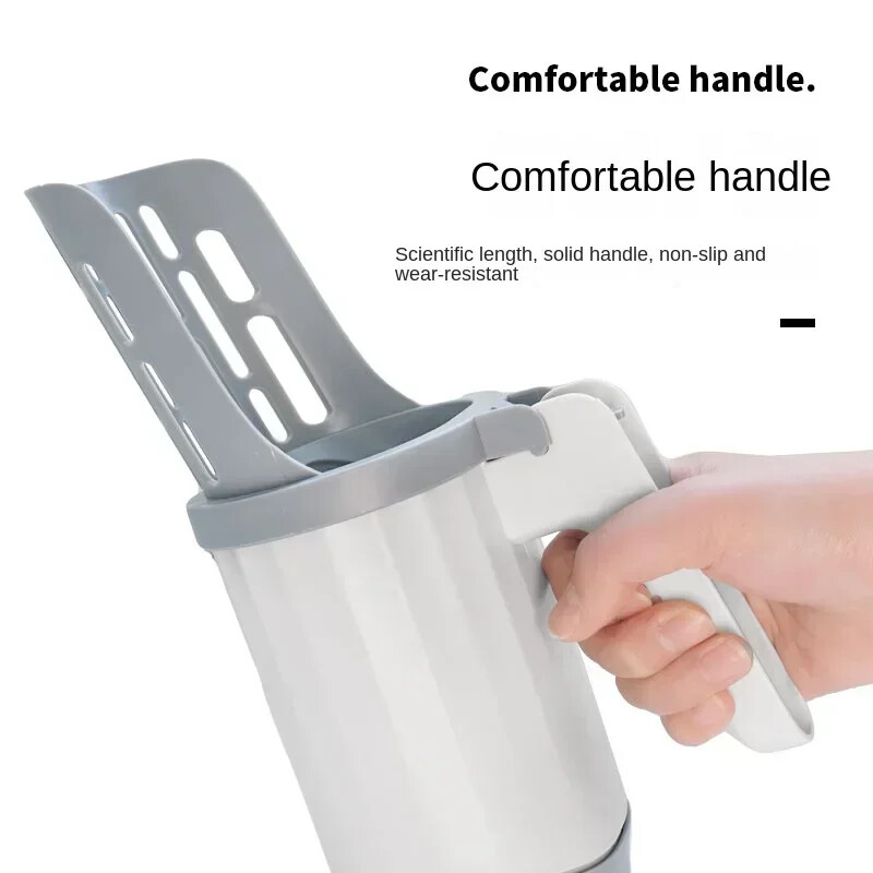 Kaķu pakaišu lāpstas liekšķere ar uzpildes maisiņu mājdzīvnieku filtram. Tīrs tualetes atkritumu savācējs Kaķu piederumi Kaķu pakaišu kastes pašattīrīšana