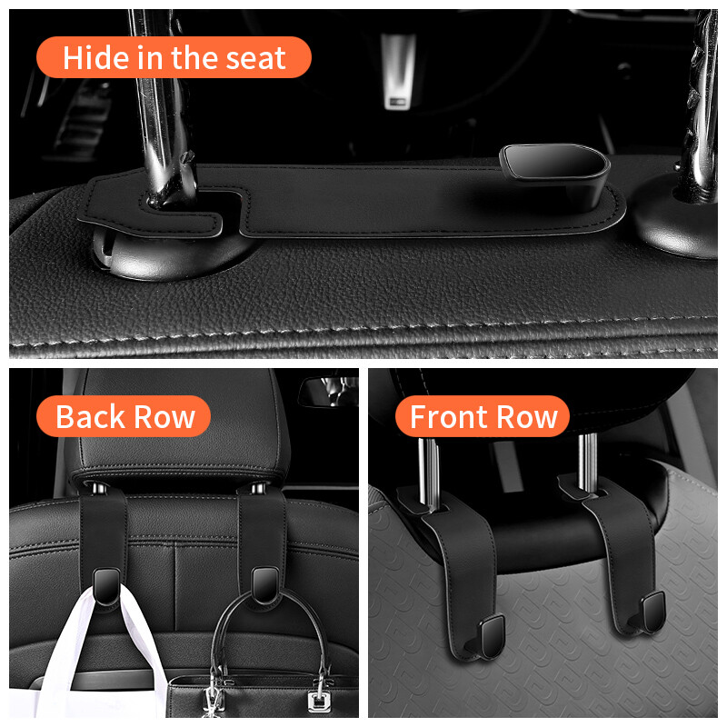 Cârlig pentru mașină Cârlig pentru spătar cârlig multifuncțional pentru mașină Cârlig de depozitare din spate pentru scaunul de mașină ascuns Accesorii pentru mașină