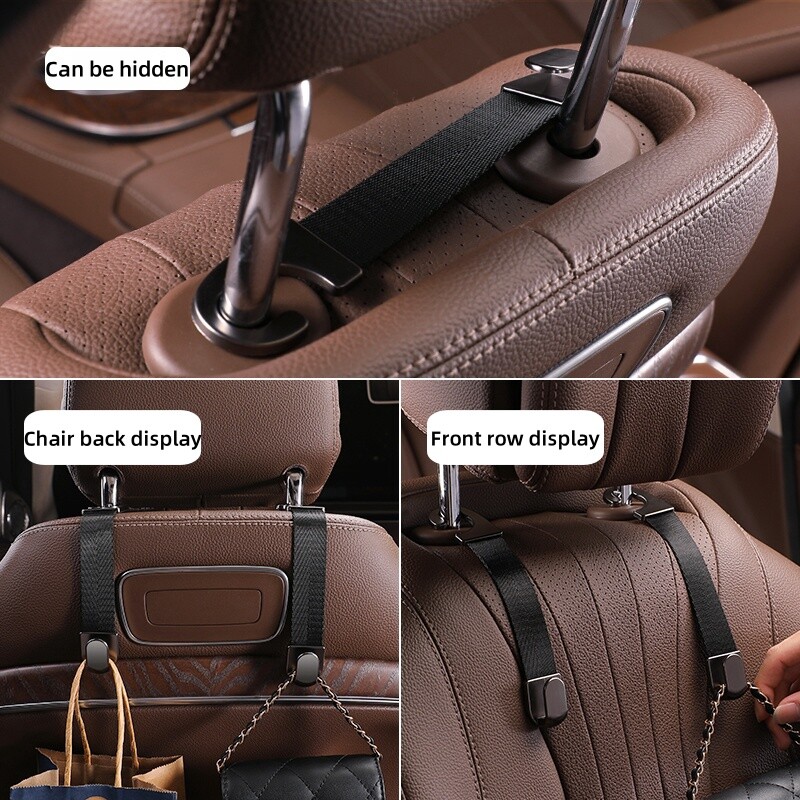Cârlige pentru tetieră pentru mașină Umeraș pentru genți, scaun pentru spate, organizator, cleme, cârlige pentru fixare automată, accesorii de interior pentru depozitare auto