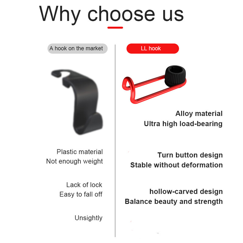 Automobilinės sėdynės galvos atramos kablys Automatinis nugaros sėdynės laikiklis Kabykla Laikiklis rankinėms Piniginės Krepšiai Drabužiai Paltai