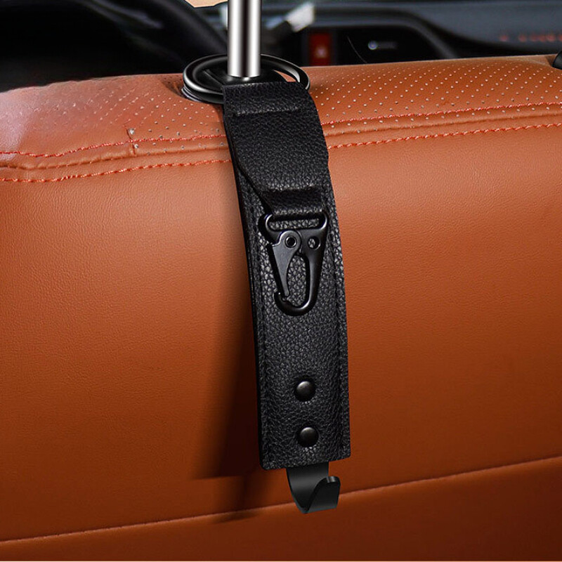 1vnt automatinio tvirtinimo pakabos PU odiniai kabliukai automobilio laikymo spaustukams priekinės sėdynės galvos atramos laikiklio laikiklis Automobilio salonas Mini Cooper