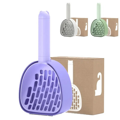 Šunų kačių kraiko kastuvas Daugiafunkcis gilus, didelės talpos kraiko kaušelis su laikikliu naminių gyvūnėlių valymo reikmenų įrankis kačių tualeto gaminys