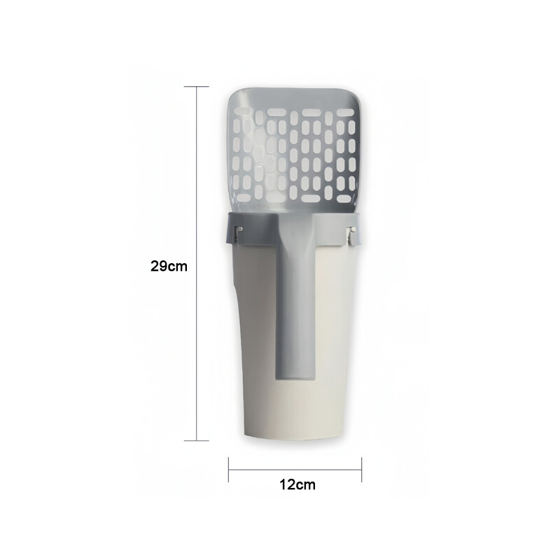 Kačių kraiko samtelis Nuimamas nešiojamas kačių smėlio kastuvas tualeto šiukšlių rinktuvas su maišelio filtru, skirtas kačių kraiko smėlio dėžės savaiminiam išsivalymui