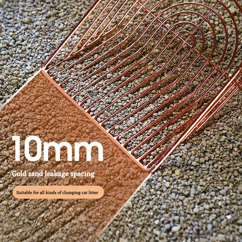 Kačių kraiko kastuvas savaime išsivalantis kačių kraiko metalinis kabliukas su kabliu Nešiojamas nerūdijančio plieno sijojamas kačiuko tualeto valymo įrankis