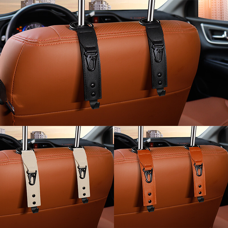 Automašīnas sēdekļa atzveltnes slēptais āķis zamšādas Volkswagen neredzamā auto salona aizmugurējā soma nelielu priekšmetu uzglabāšanas āķis