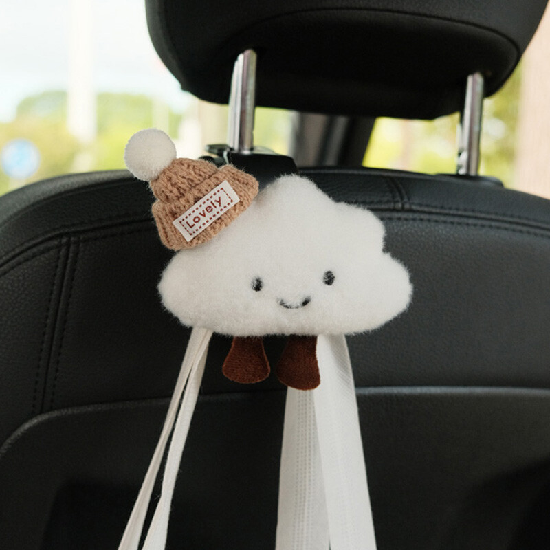 1vnt mielas animacinis filmas lankas debesis automobilio sėdynės atlošas kabliukai saugojimo transporto priemonės galvos atramos laikiklis bakalėjos prekių krepšio rankinės papuošimas