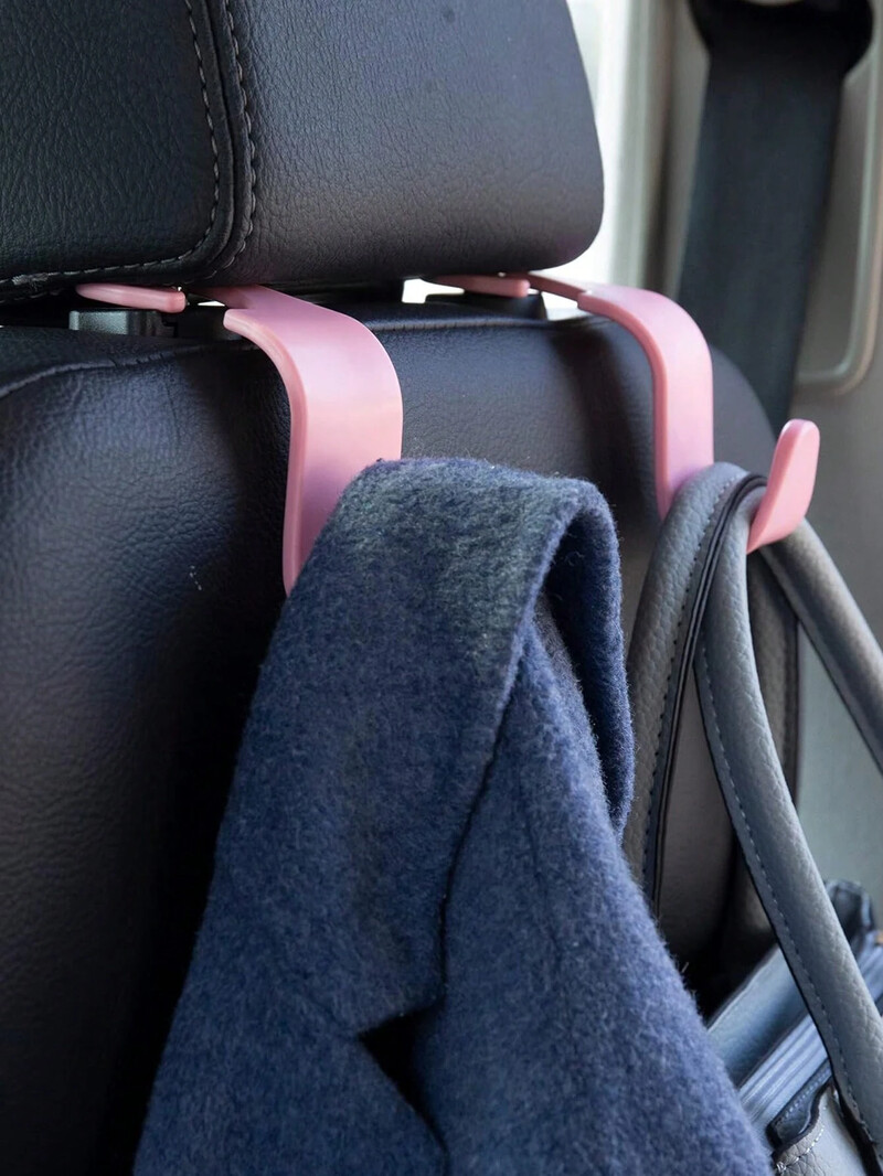 2vnt Pink Abs Car, Paslėpta universali sėdynės atlošo galvos atramos pakaba automobiliui, Creative Hook