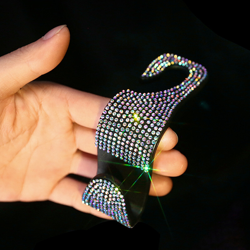 Kūrybingos automobilio sėdynės atlošo kablys deimantiniai kalnų krištoliniai kabykla Auto galvos atramos objektai atramos universalūs tvirtinimo spaustukai Bling automobilių priedai