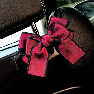 Roztomilé diamantové úložné háčiky na operadlo autosedačky s mašľou, organizér na opierku hlavy vozidla, vešiak na potraviny, taška, doplnky do interiéru auta