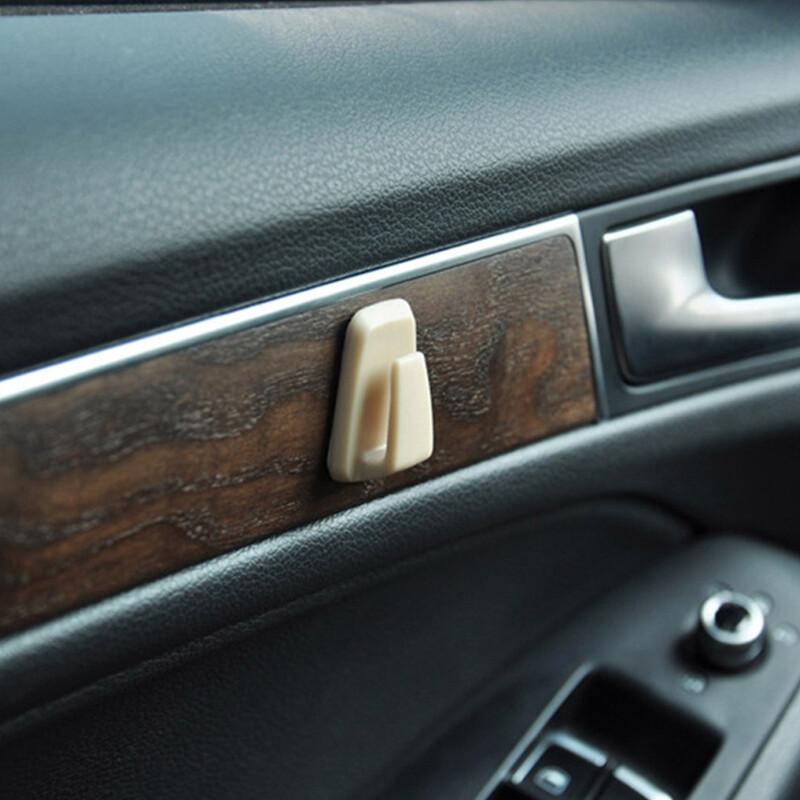 3 ks/sada univerzálnych plastových závesných hákov do auta, lepiacej spony na kľúče od auta, vešiak na oblečenie a stenu