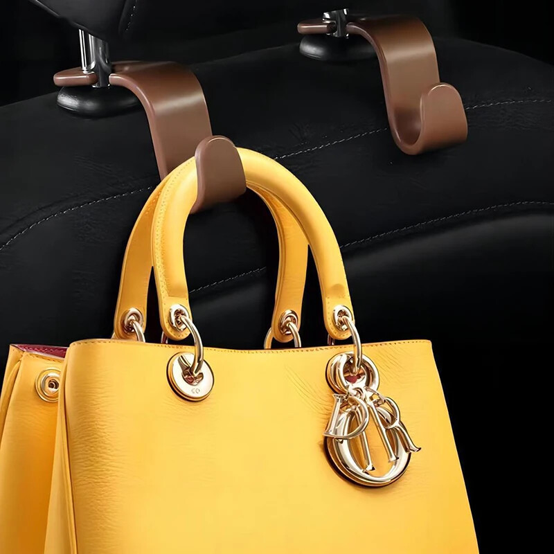 2 buc. Cârlig pentru spate scaun auto multicolore geantă universală pentru mașină, geantă, pânză, suport pentru umeraș, scaun interior auto cârlig pentru tetiera