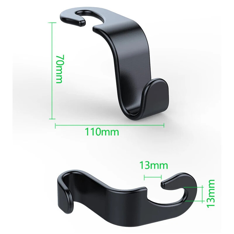 2 buc. Cârlig pentru spate scaun auto multicolore geantă universală pentru mașină, geantă, pânză, suport pentru umeraș, scaun interior auto cârlig pentru tetiera