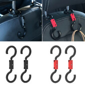 1 pora automobilio galvos atramos kabliukas sėdynės nugarėlė ABS kablys nešiojamas pakabinamas drabužių laikiklis Reguliuojamas pasukamas miegamojo spintos kabliukai lokys 6 kg