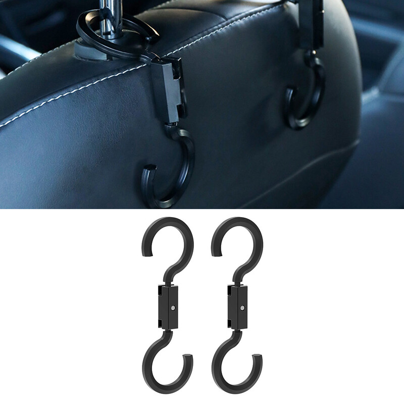 1 pora automobilio galvos atramos kabliukas sėdynės nugarėlė ABS kablys nešiojamas pakabinamas drabužių laikiklis Reguliuojamas pasukamas miegamojo spintos kabliukai lokys 6 kg