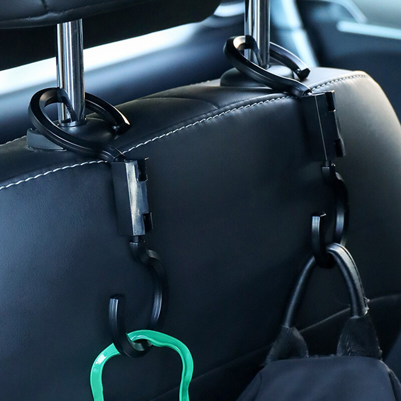 1 pora automobilio galvos atramos kabliukas sėdynės nugarėlė ABS kablys nešiojamas pakabinamas drabužių laikiklis Reguliuojamas pasukamas miegamojo spintos kabliukai lokys 6 kg