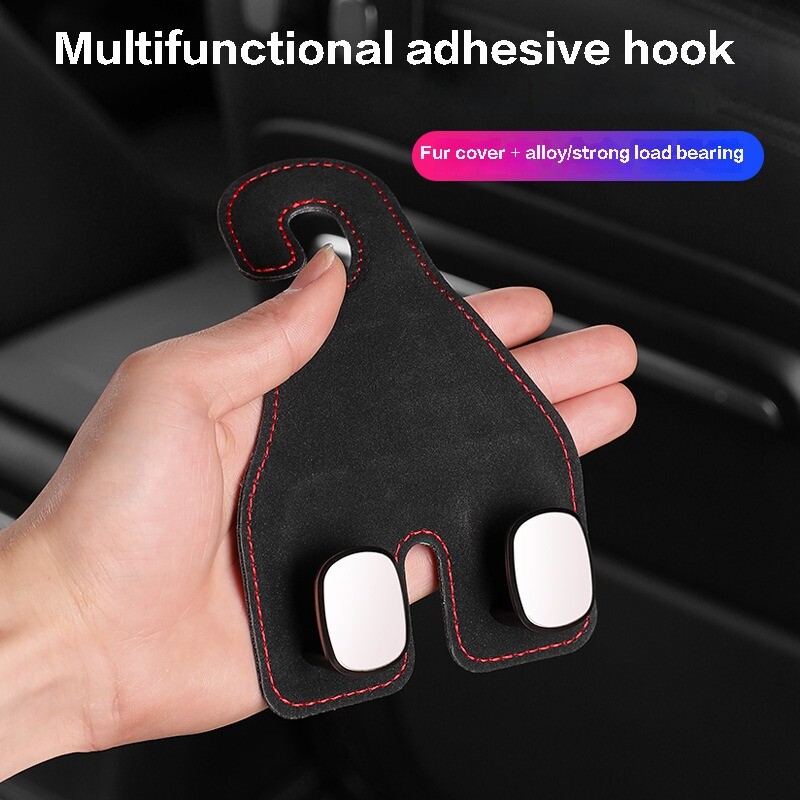 Autoistme seljatoe topeltkonksud, 2024 universaalsed nahast autoistme peatoe topeltkonksud rahakottide, kottide mantli ja mobiiltelefonihoidja jaoks