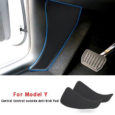 Paredzēts Tesla Model 3 Model Y centra vadības sānu pretsitiena spilventiņai, ādai pret netīrumu aizsargājošam aizsargpārvalkam Aizsardzības pēdas paklājiņam Automašīnas piederumi