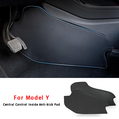 Paredzēts Tesla Model 3 Model Y centra vadības sānu pretsitiena spilventiņai, ādai pret netīrumu aizsargājošam aizsargpārvalkam Aizsardzības pēdas paklājiņam Automašīnas piederumi